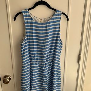 Jcrew Dee dress teal and white